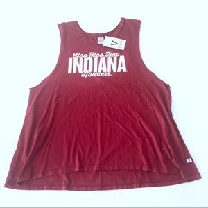 NWT Indiana Hoosiers Raw Hem Sleeveless Tank Top L
